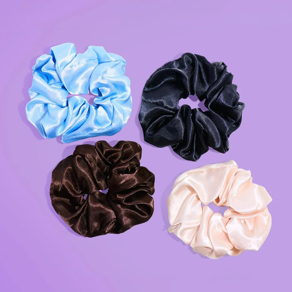 GIMME Sweet Dreams Large Satin Scrunchies - Assorted Colors, 4 count-843370083620-LR-361488-5-LR eShop