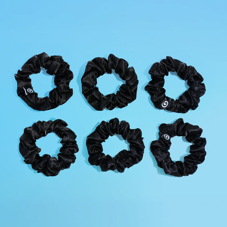 GIMME Sweet Dreams Medium Satin Scrunchies - Black, 6 count-843370083743-LR-361490-2-LR eShop