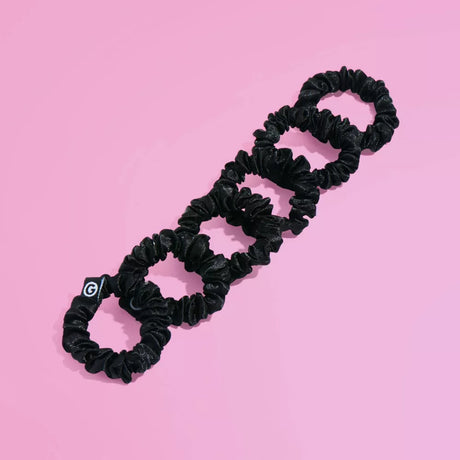 GIMME Sweet Dreams Satin Scrunchies for Fine Hair - Black, 6 count-843370083736-LR-361489-2-LR eShop