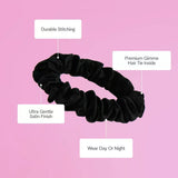 GIMME Sweet Dreams Satin Scrunchies for Fine Hair - Black, 6 count-843370083736-LR-361489-3-LR eShop