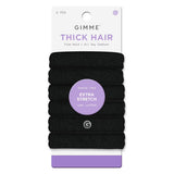 GIMME Thick Hair Firm Hold + All Day Comfort Extra Stretch Hair Bands - Black, 6 count-843370082548-LR-361077-1-LR eShop