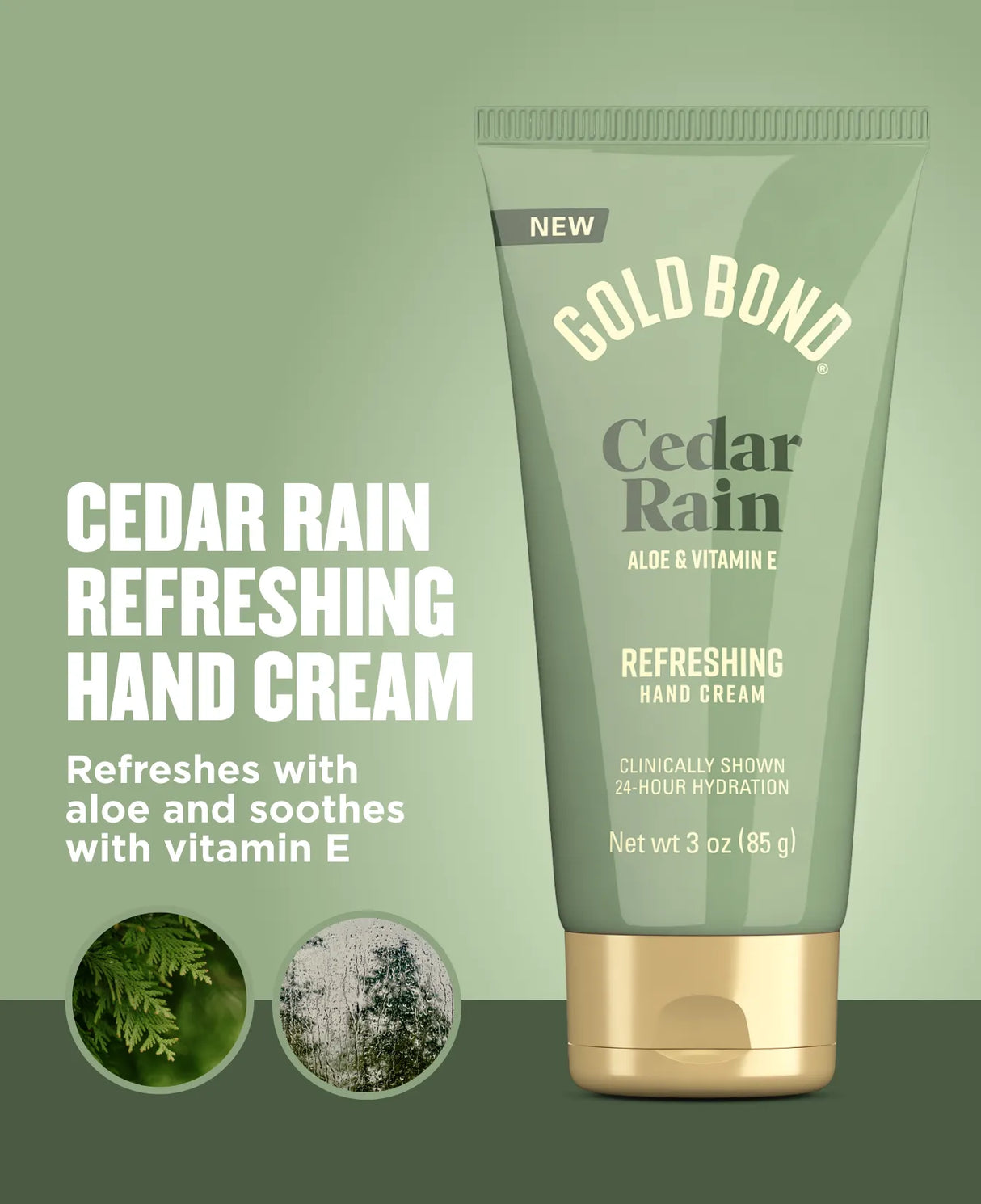 Gold Bond Cedar Rain Refreshing Hand Cream, 24-Hour Hydration, 3 oz-041167042168-LR-363876-2-LR eShop