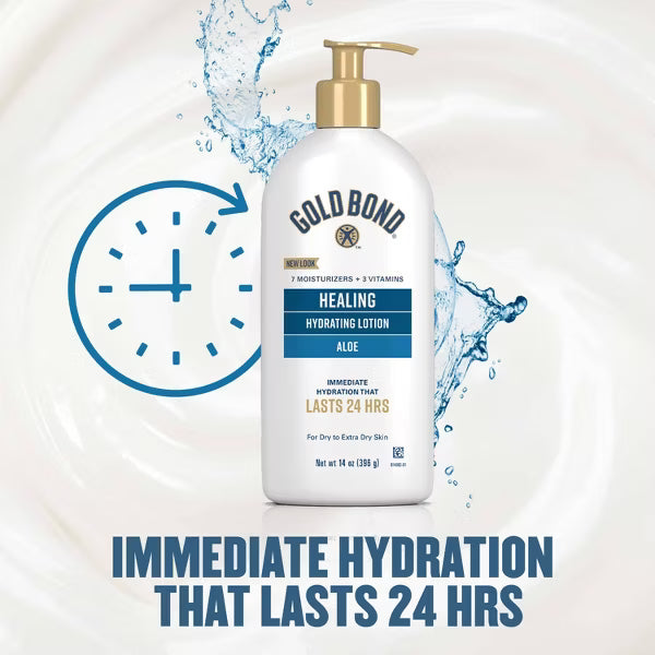 Gold Bond Healing Hydrating Lotion, 14 oz., With Aloe, 24HR Hydration-041167066515-LR-363885-4-LR eShop