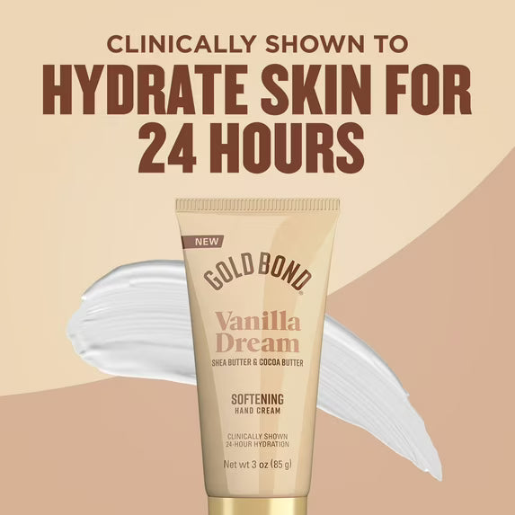 Gold Bond Vanilla Dream Softening Hand Cream, 24-Hour Hydration, 3 oz-041167042120-LR-363874-3-LR eShop