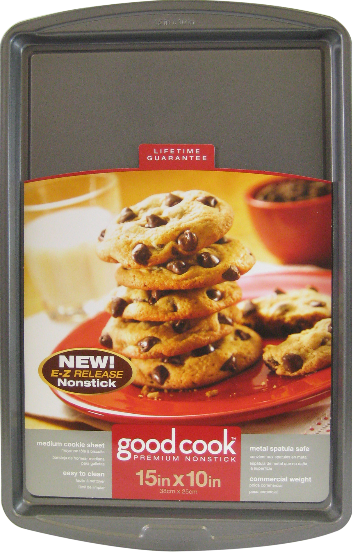 Good Cook Medium Nonstick Cookie Sheet, 15" x 10"-076753040211-LR-232687-1-LR eShop