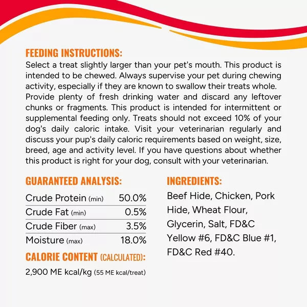 Good 'n' Fun Ribs Rawhide with Beef, Chicken and Pork Flavor Dog Treats, 12 oz-091093941295-LR-330428-10-LR eShop