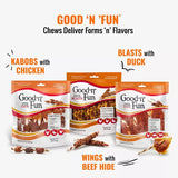 Good 'n' Fun Ribs Rawhide with Beef, Chicken and Pork Flavor Dog Treats, 12 oz-091093941295-LR-330428-13-LR eShop