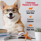 Good 'n' Fun Ribs Rawhide with Beef, Chicken and Pork Flavor Dog Treats, 12 oz-091093941295-LR-330428-7-LR eShop