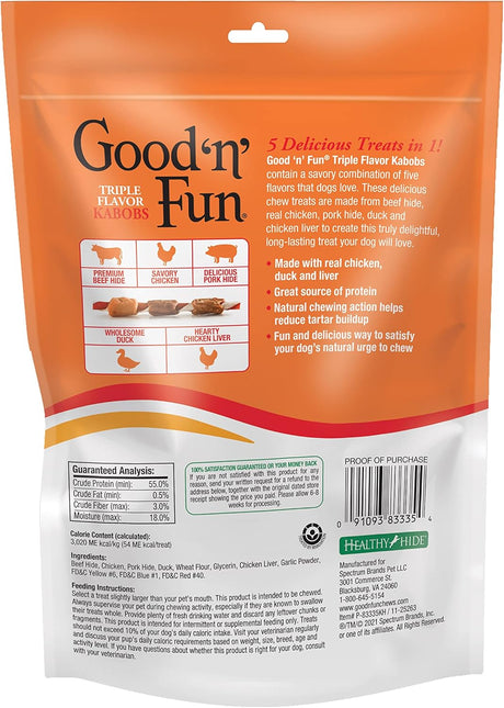 Good 'n' Fun Triple Flavored Rawhide Kabobs for Dogs, 36 count-091093941875-LR-348542-2-LR eShop