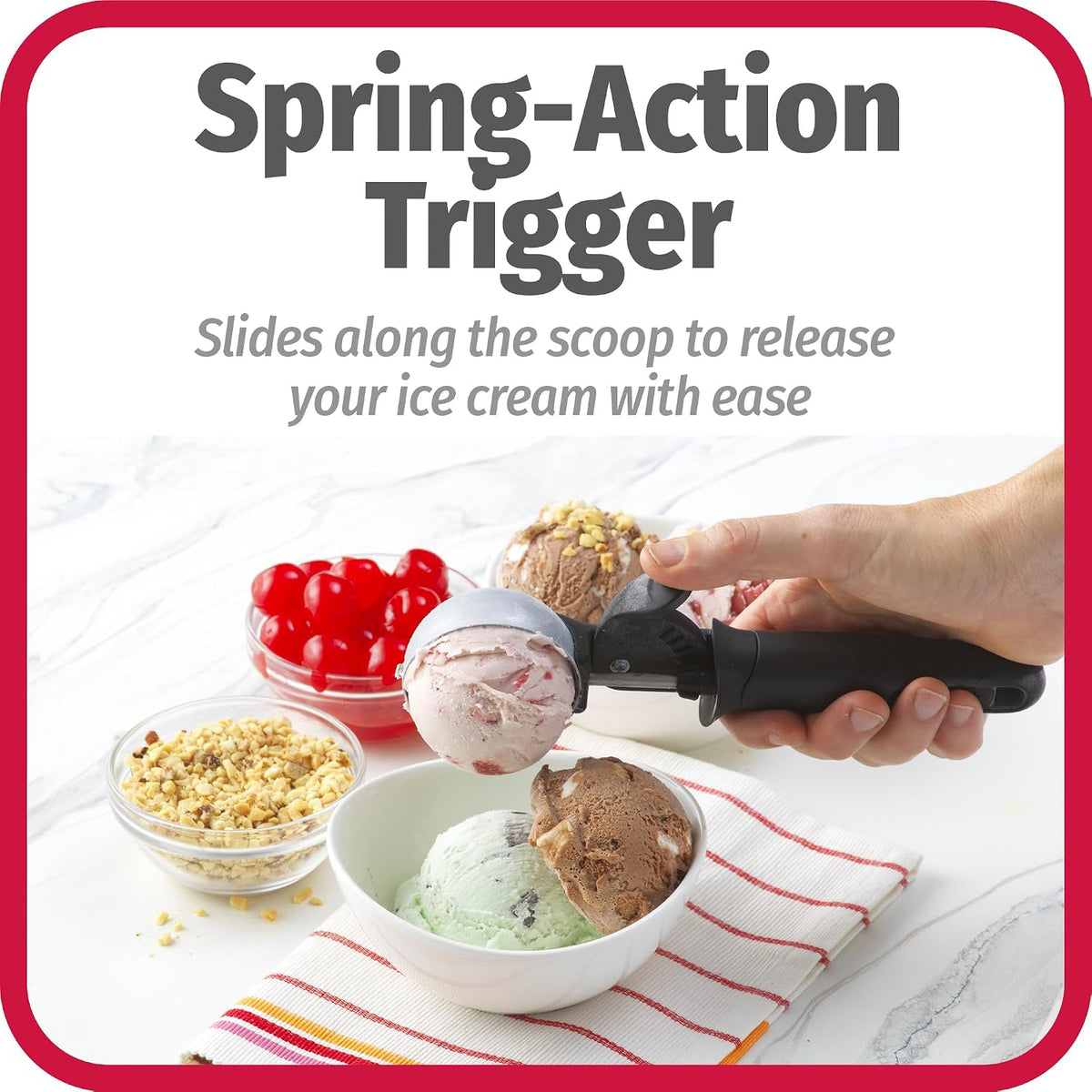 goodcook Deluxe Ice Cream Scoop with Comfortable Grip - Black, 2 oz-076753166607-LR-225659-4-LR eShop