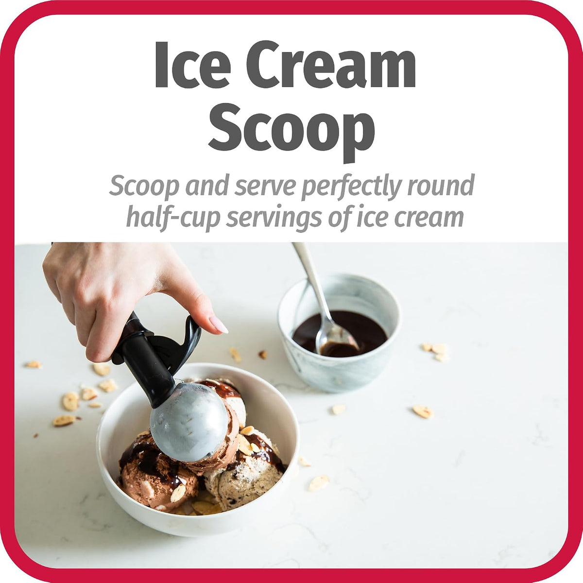 goodcook Deluxe Ice Cream Scoop with Comfortable Grip - Black, 2 oz-076753166607-LR-225659-6-LR eShop