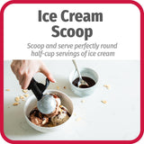 goodcook Deluxe Ice Cream Scoop with Comfortable Grip - Black, 2 oz-076753166607-LR-225659-6-LR eShop