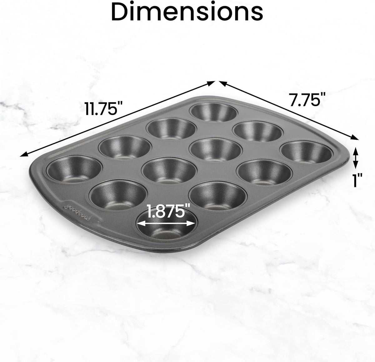 goodcook Everyday Mini Muffin Pan, 12-Cup-076753040327-LR-222099-3-LR eShop