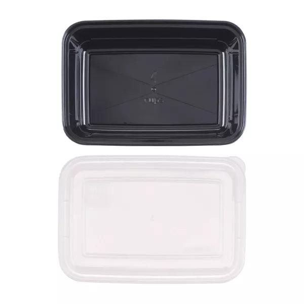 GoodCook Meal Prep 1 Compartment Rectangle Black Containers + Lids - 10 count-076753107839-LR-334570-5-LR eShop