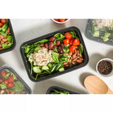 GoodCook Meal Prep 1 Compartment Rectangle Black Containers + Lids - 10 count-076753107839-LR-334570-7-LR eShop