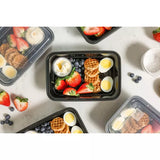 GoodCook Meal Prep 1 Compartment Rectangle Black Containers + Lids - 10 count-076753107839-LR-334570-8-LR eShop