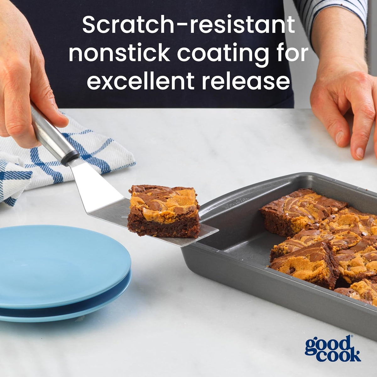 goodcook Premium Bakeware Brownie & Biscuit Pan, 11" X 7"-076753040129-LR-222055-6-LR eShop