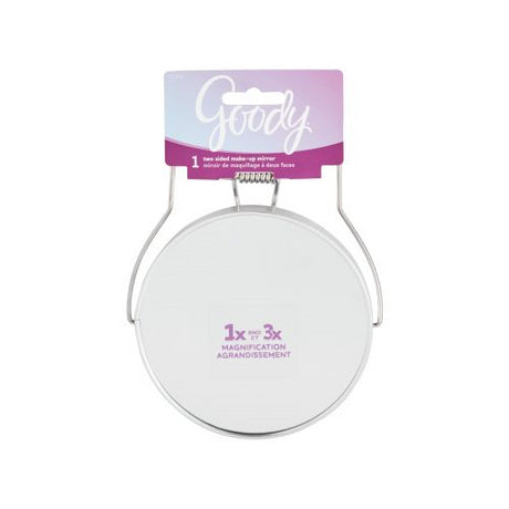 Goody 2 Sided Magnifying Makeup Mirror Standing Silver 11398, 1.0 CT-041457113981-LR-110159-1-LR eShop