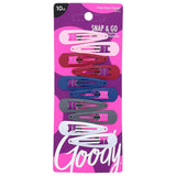 Goody Classics Contour Hair Snap Clips - Assorted Colors, 10 count-041457226223-LR-116460-1-LR eShop
