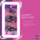 Goody Classics Contour Hair Snap Clips - Assorted Neutrals and Sizes, 12 count-041457802892-LR-132349-3-LR eShop