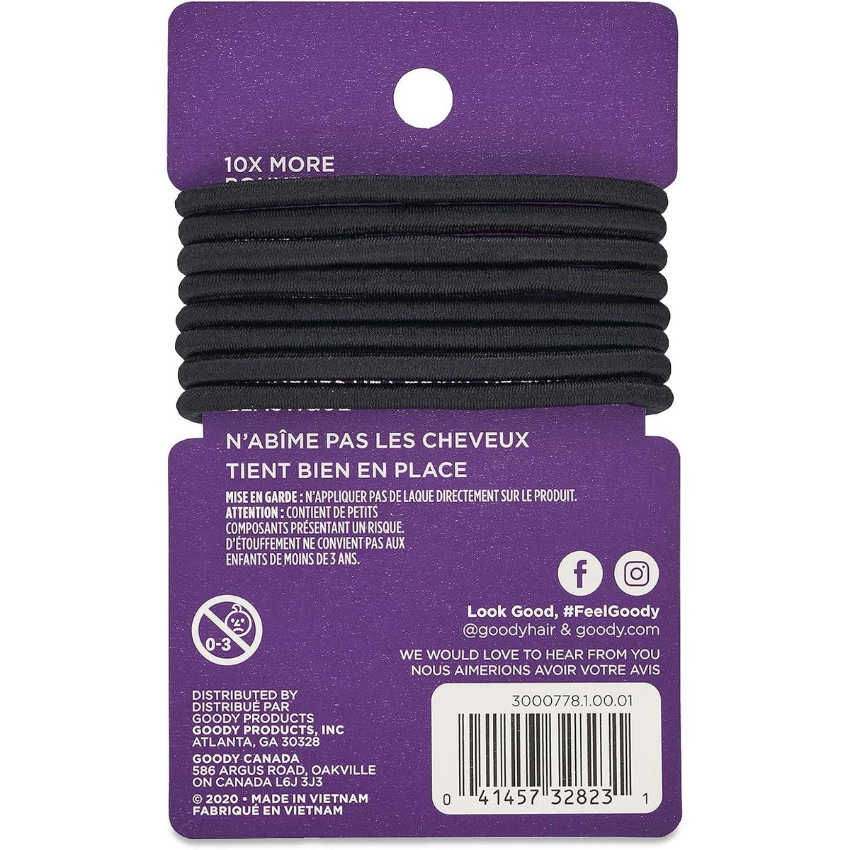 Goody Classics Ouchless Elastic Ponytail Holders, Extra-Thick - Black, 18 count-041457328231-LR-116491-2-LR eShop