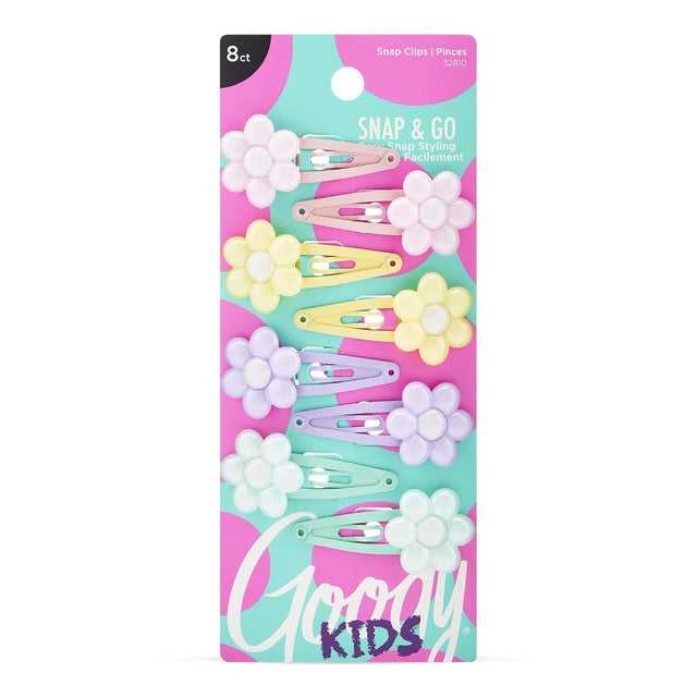Goody Kids Mini Epoxy Contour Snap Clips - Daisy Charm, 8 count-041457328101-LR-116482-1-LR eShop