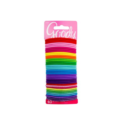 Goody Ouchless Assorted Color Elastic Fabric Hair Tie Polytail Holder, 40 CT-041457070659-LR-335522-1-LR eShop