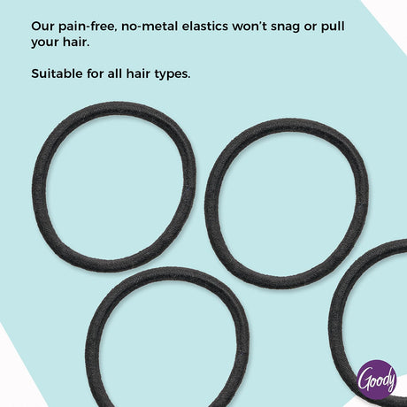 Goody Ouchless Elastic Hair Ties - Black, 15 count-041457109380-LR-286790-2-LR eShop