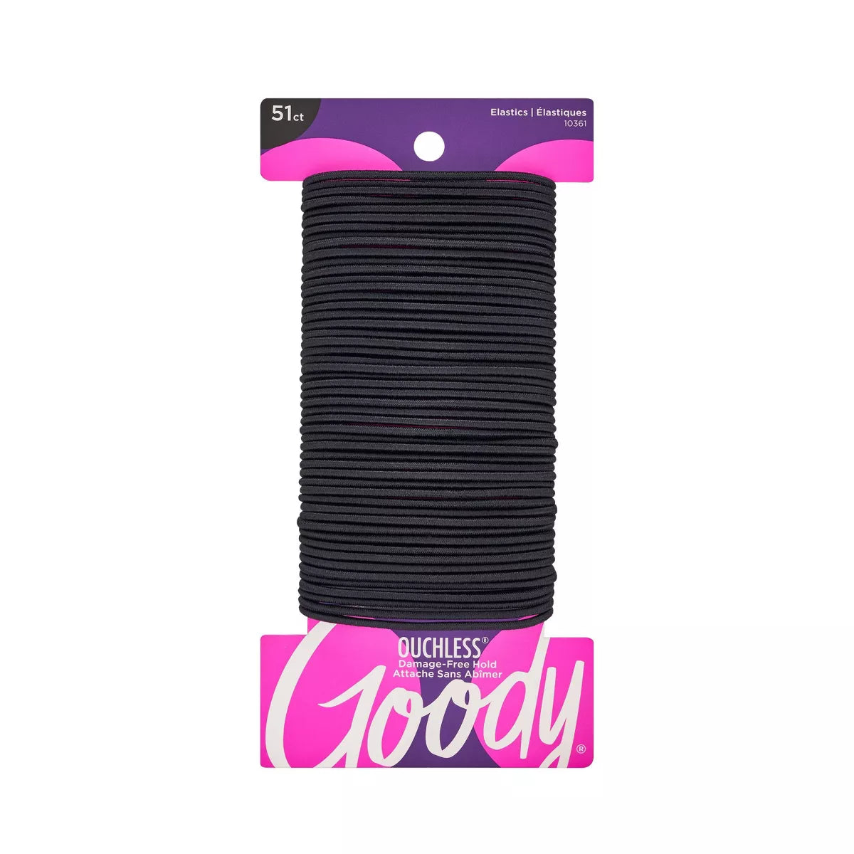 Goody Ouchless Elastic Hair Ties - Black, 51 count-041457103616-LR-359902-1-LR eShop