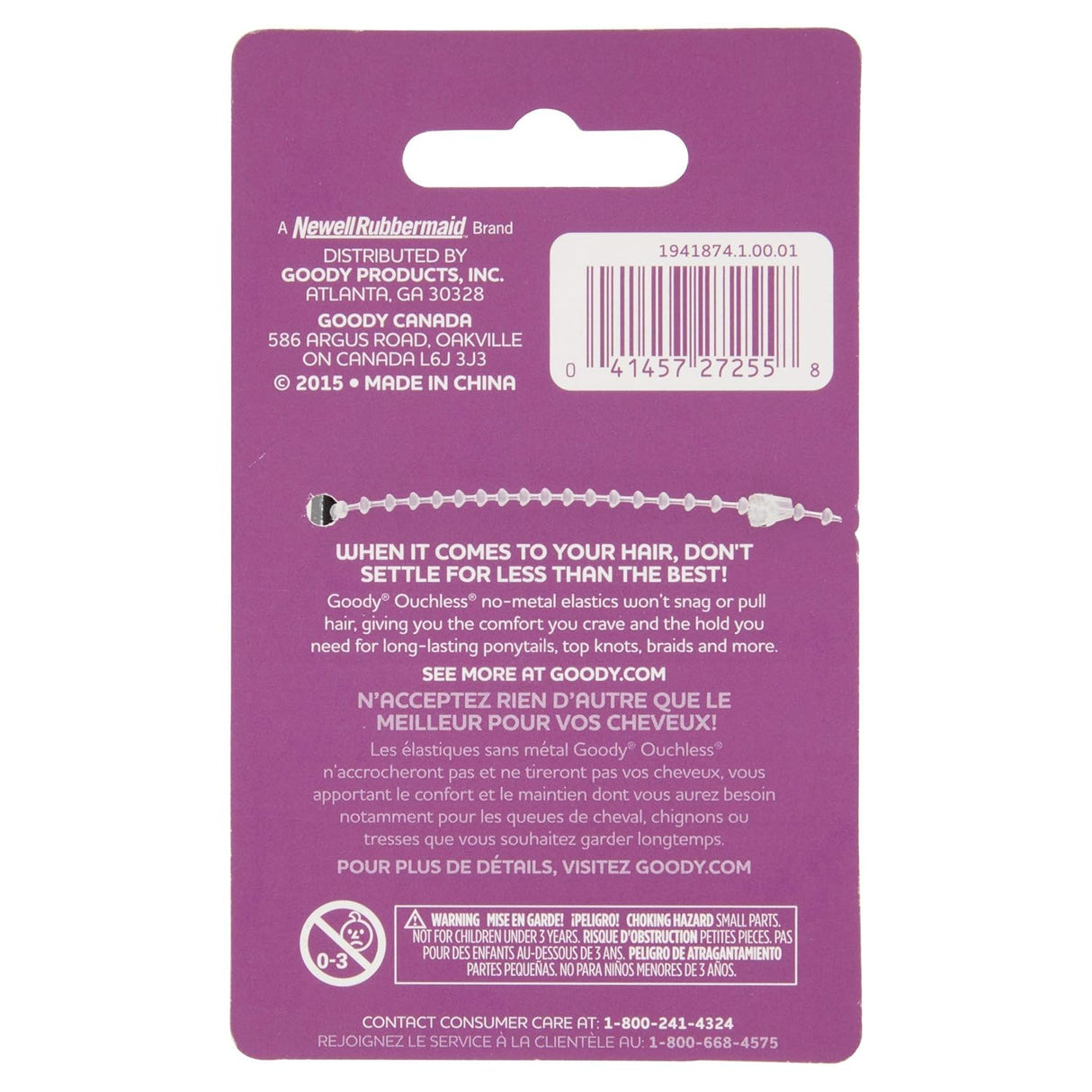 Goody Ouchless Thin Elastic Hair Ties - Black, 36 count-041457272558-LR-174832-2-LR eShop
