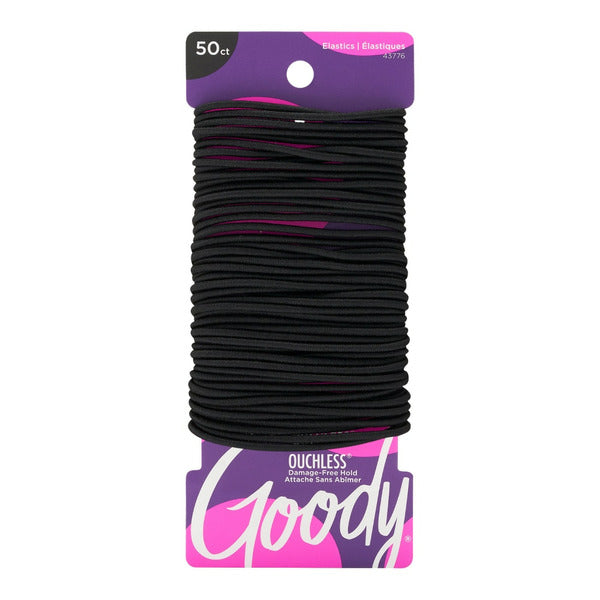 Goody Ouchless Thin Elastic Hair Ties - Black, 50 count-041457437766-LR-196096-1-LR eShop