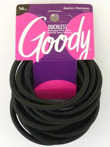 Goody Ouchless XL Ponytail Hair Elastics - Black, 14 count-041457302101-LR-229061-1-LR eShop