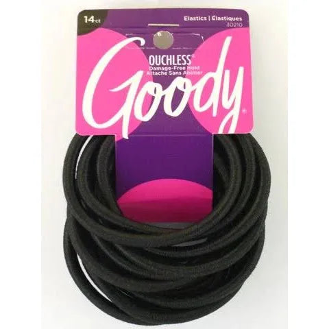 Goody Ouchless XL Ponytail Hair Elastics - Black, 14 count-041457302101-LR-229061-1-LR eShop