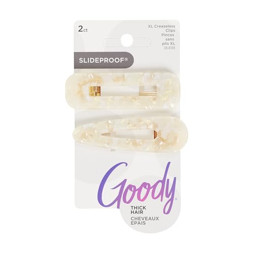 Goody Slideproof Resin Hinge Hair Clips - Cream, 2 count-041457184981-LR-359905-1-LR eShop