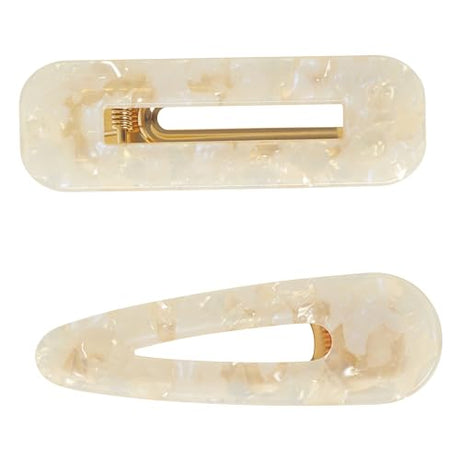 Goody Slideproof Resin Hinge Hair Clips - Cream, 2 count-041457184981-LR-359905-2-LR eShop