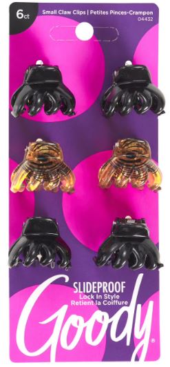 Goody Slideproof Small Spider Claw Clips - Assorted, 6 count-041457044322-LR-286641-1-LR eShop
