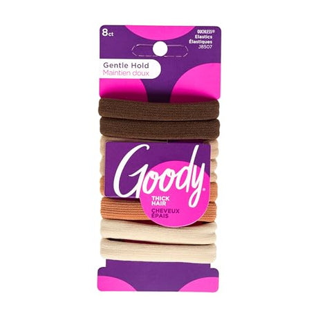 Goody Thick Hair Sweater Elastics - Assorted Browns, 8 count-041457185070-LR-359908-1-LR eShop
