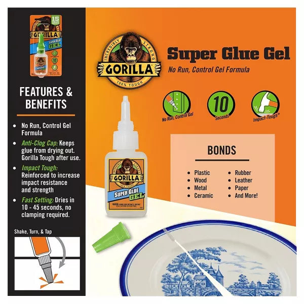 Gorilla Glue Instant Bond Superglue - Clear, 15 g-052427760012-LR-280870-4-LR eShop