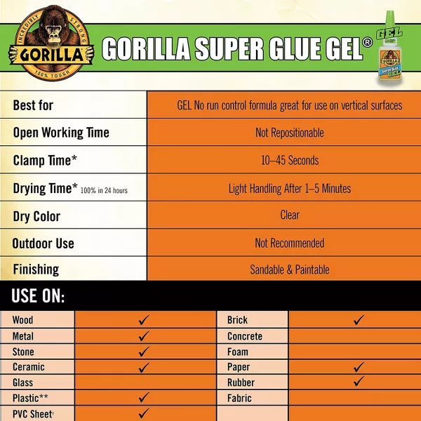 Gorilla Glue Instant Bond Superglue - Clear, 15 g-052427760012-LR-280870-5-LR eShop