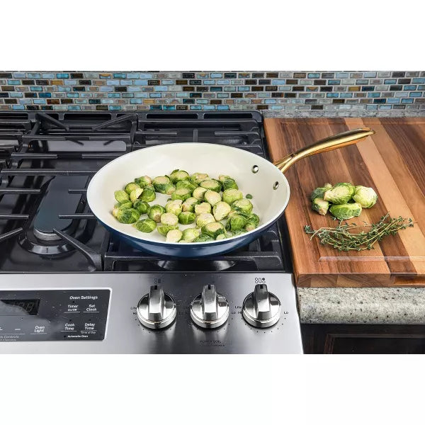 Gotham Steel Navy 10'' Ultra Nonstick Ceramic Fry Pan with Stay Cool Handle-080313018374-LR-357270-4-LR eShop