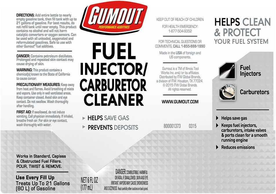 Gumout Fuel Injection Carburetor Cleaner, 6 oz-071948900943-LR-230089-3-LR eShop