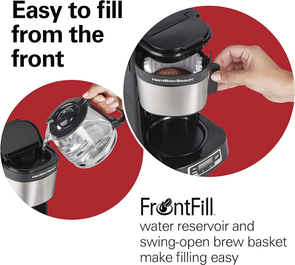 Hamilton Beach Mini Electric Drip Coffee Maker - Black, 5 cups-040094461110-LR-346256-7-LR eShop