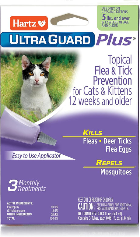 Hartz UltraGuard Plus Drops for Cats Over 5 Pounds, 3 count-032700108441-LR-191647-1-LR eShop