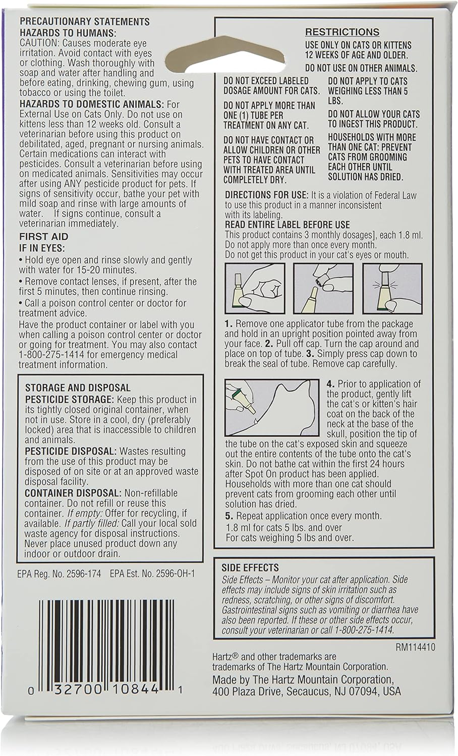Hartz UltraGuard Plus Drops for Cats Over 5 Pounds, 3 count-032700108441-LR-191647-2-LR eShop