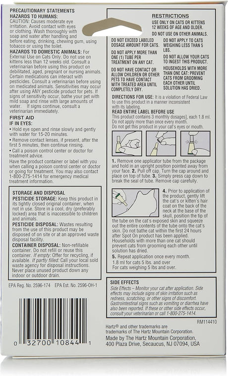 Hartz UltraGuard Plus Drops for Cats Over 5 Pounds, 3 count-032700108441-LR-191647-2-LR eShop