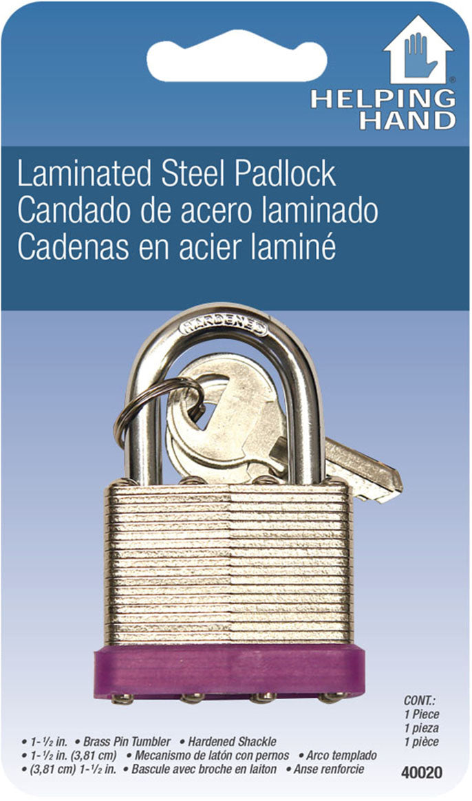 Helping Hand Laminated Steel Padlock, 1.5"-070792400203-LR-216921-1-LR eShop