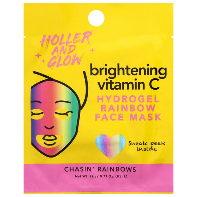 HOLLER AND GLOW Chasin' Rainbows Brightening Vitamin C Hydrogel Rainbow Face Mask-843060156177-LR-361456-1-LR eShop