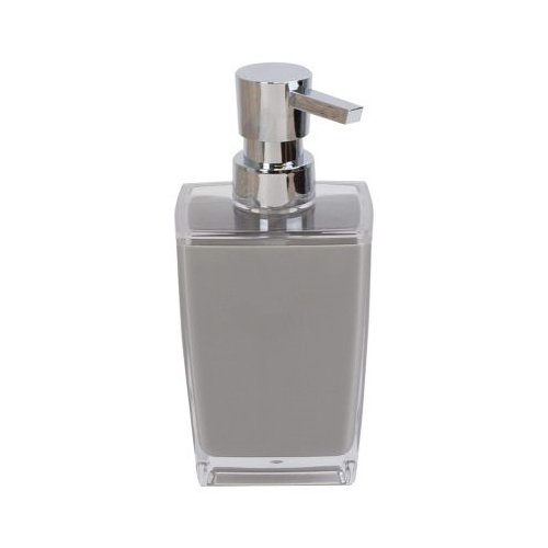 Home Basics Acrylic Plastic Soap Dispenser, Grey, 10 oz-886466413444-LR-341200-1-LR eShop