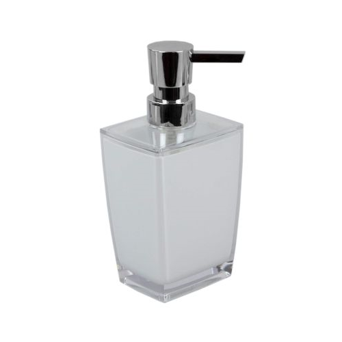 Home Basics Acrylic Plastic Soap Dispenser, White, 10 oz-886466411747-LR-341199-1-LR eShop