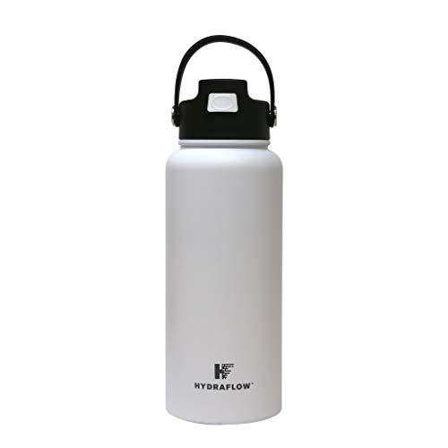 HYDRAFLOW Hybrid Bottle with Pop Up Straw, 34 oz - White-840034218060-LR-356187-1-LR eShop